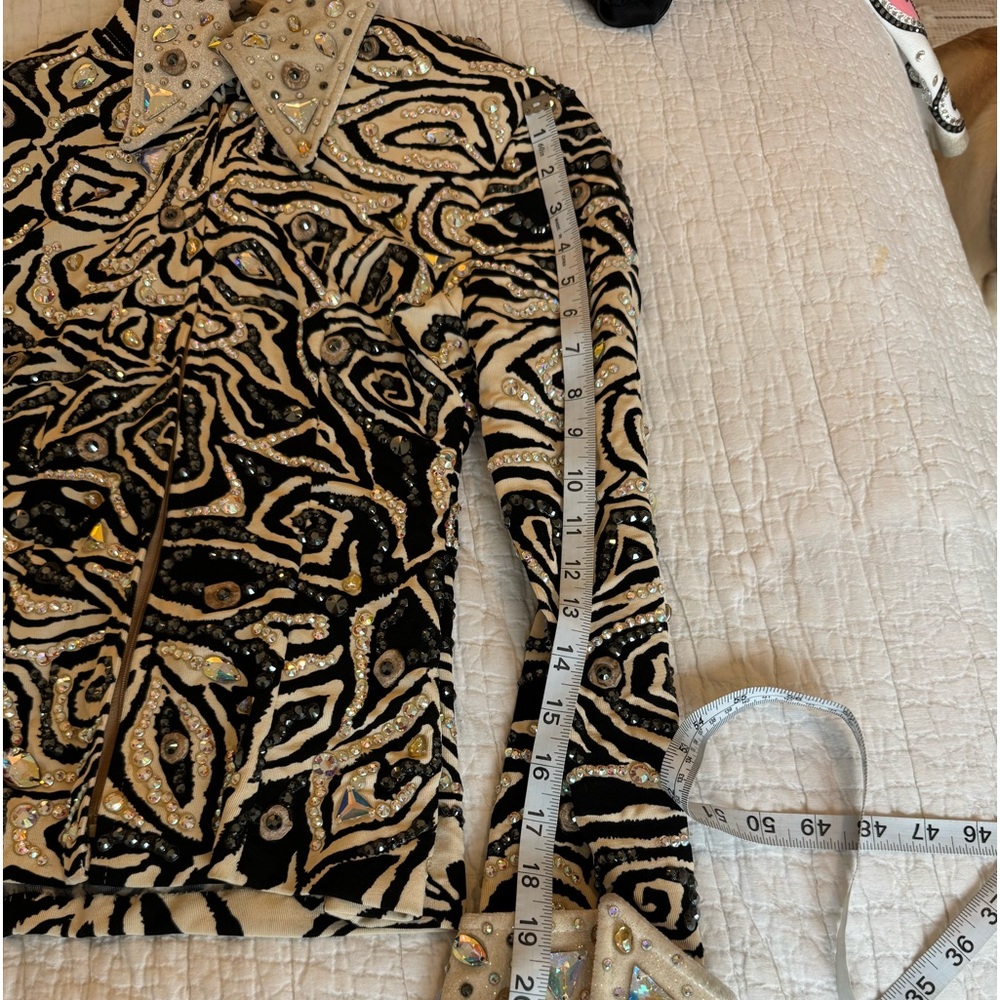 Gold and black with rhinestones